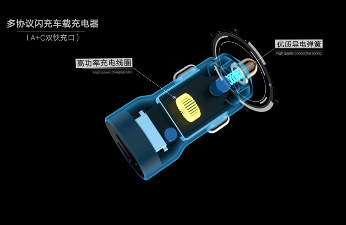 福州三维动画|车充由实变透三维产品动画